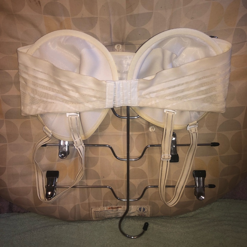 Liz Claiborne Sexxxy Y2K White 5-Way Convertible Bra Detachable Straps 🥰 34H - Picture 4 of 14
